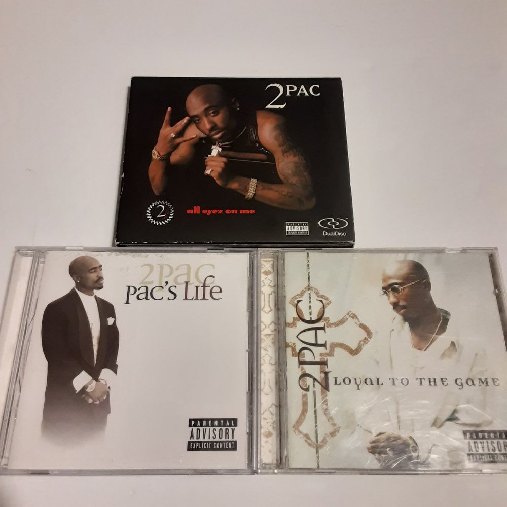 2PAC Set of 3 CDs All Eyez On Me, Loyal to the Game, 2 Pac Pac's Life